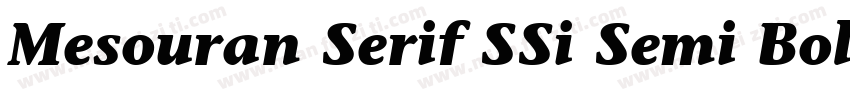 Mesouran Serif SSi Semi Bold Italic字体转换